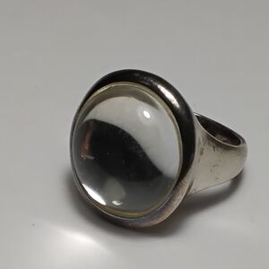 RLM Studio Pool of Light Clear Quartz 925 Silver Ring Sz 10